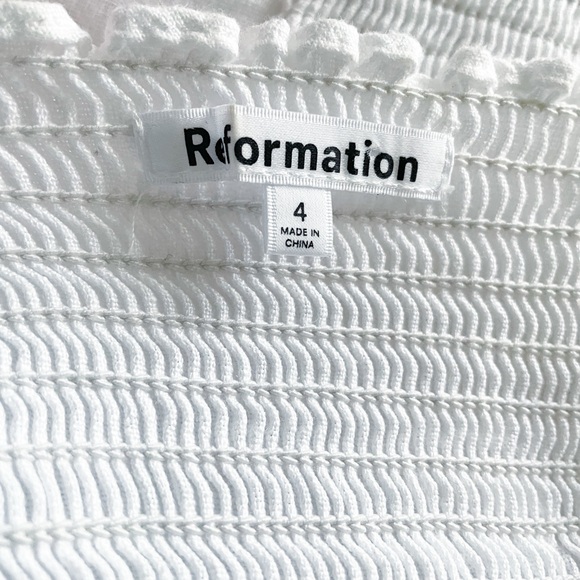 Reformation White Puff Sleeve Top - Picture 15 of 16